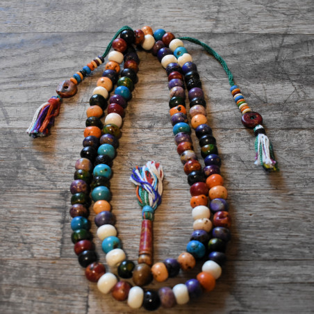 Vipartesanias - Mala tibetano envejecido multicolor 108 - Envío 24h