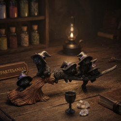 IGNIS - Figura Gatos en Escoba