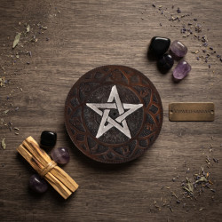 Venta al por mayor de porta incienso plato esotérico Pentagrama SOULBEAUTY Vipartesanias