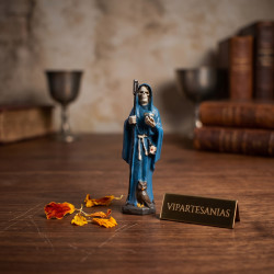 Venta al por mayor de figura santa muerte azul mini IGNIS Vipartesanias