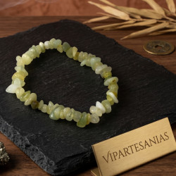 Venta al por mayor de pulsera chips jade verde SOULMINERAL Vipartesanias