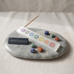 Venta al por mayor de porta incienso tabla selenita chakras MINERALSOUL Vipartesanias