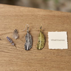 SB - Pendiente Metal Pluma