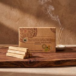 "Incienso Organic Palo Santo Sándalo pack 12"