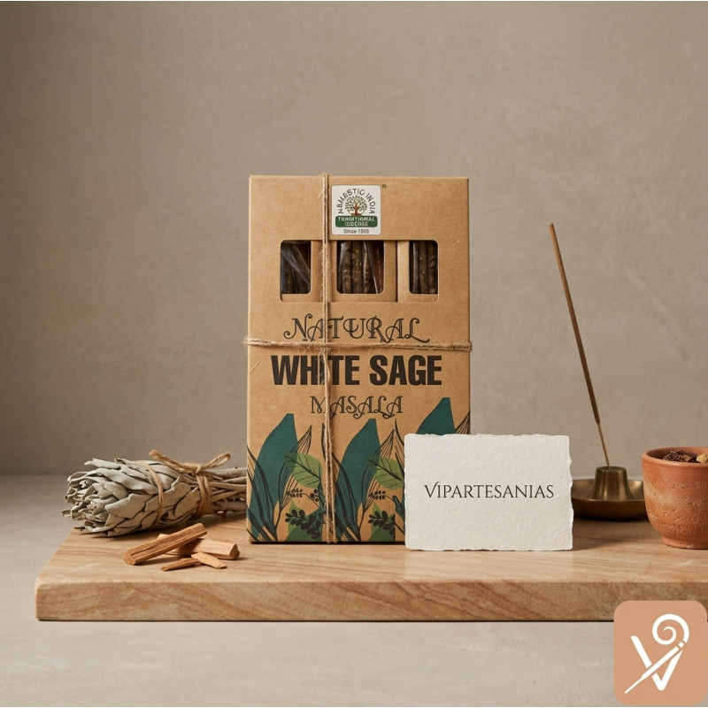"Incienso Natural Organico Salvia Blanca Namaste"