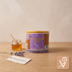 "Vela de Miel de Lavanda Artesanal VA"