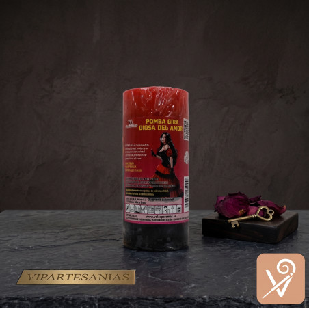 Velón esotérico negro y rojo Pomba Gira Vipartesanias