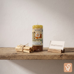 Velón de palo santo y miel Vipartesanias