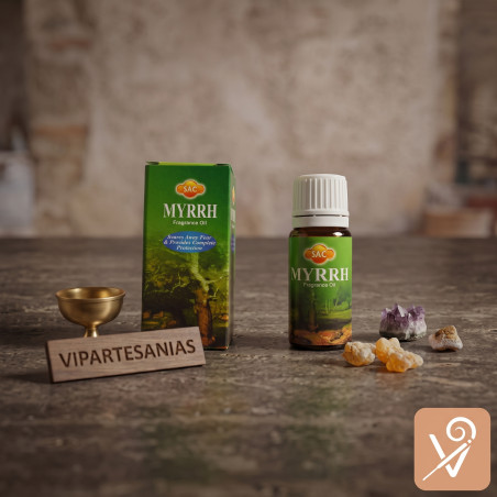 Bote aceite esencial mirra SAC 10ml.