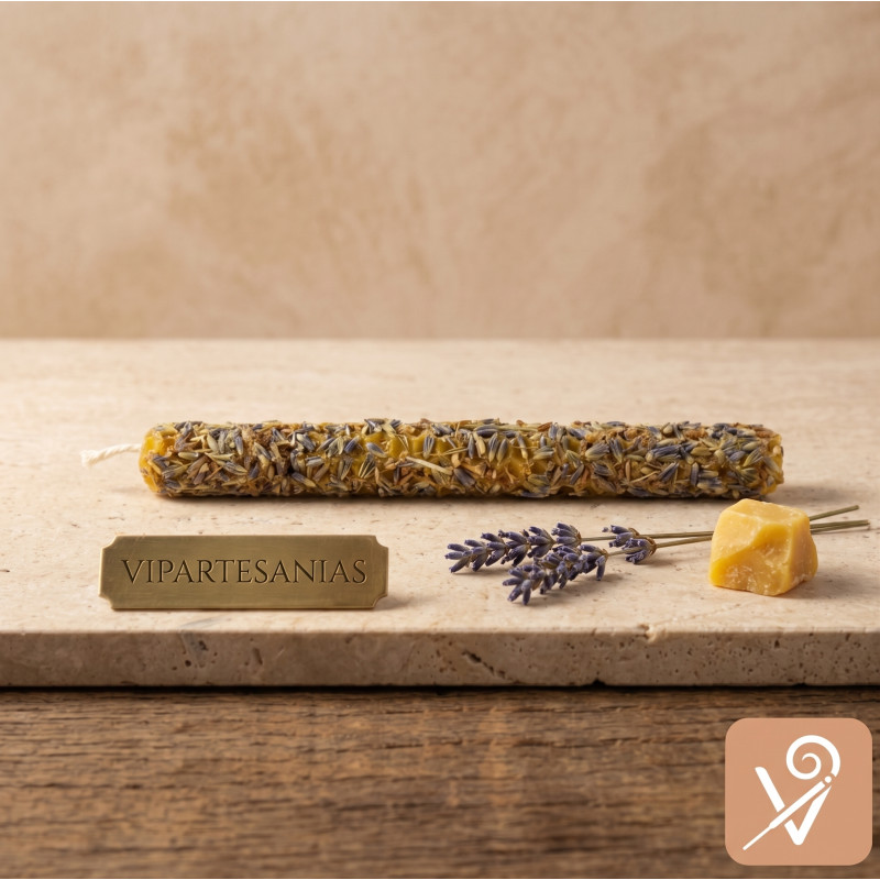 Vela de miel dip lavanda Soulight 15cm.