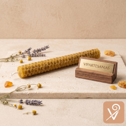 Vela de miel dip palo santo Soulight 15cm.