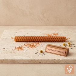 Vela de miel dip sandalo Soulight 15cm.