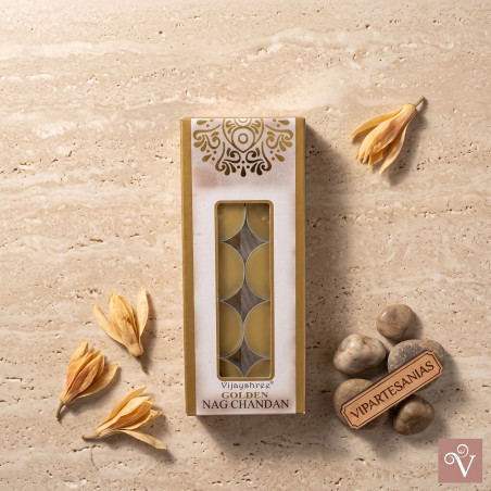 Pack 10 velas de te serie Nag Chandan Golden.